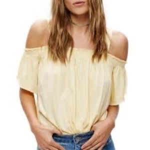 We the Free Darling Yellow Cold Shoulder Tank